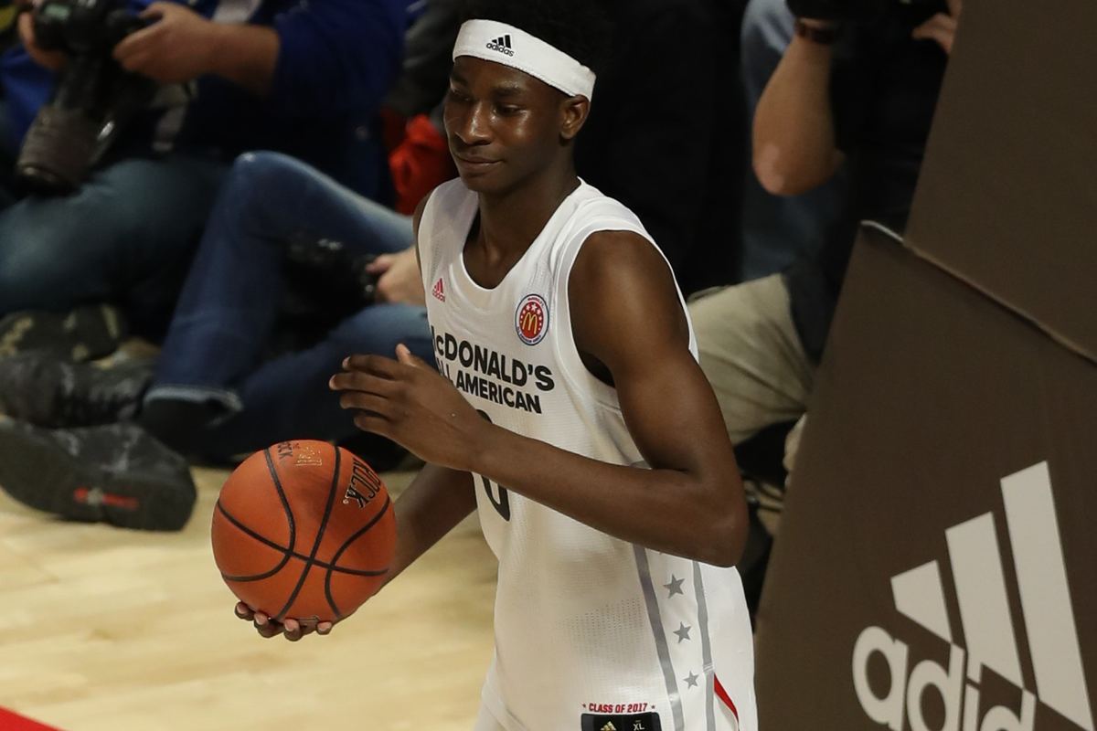 Jaren Jackson Jr. in a Utah Jazz uniform during a game.