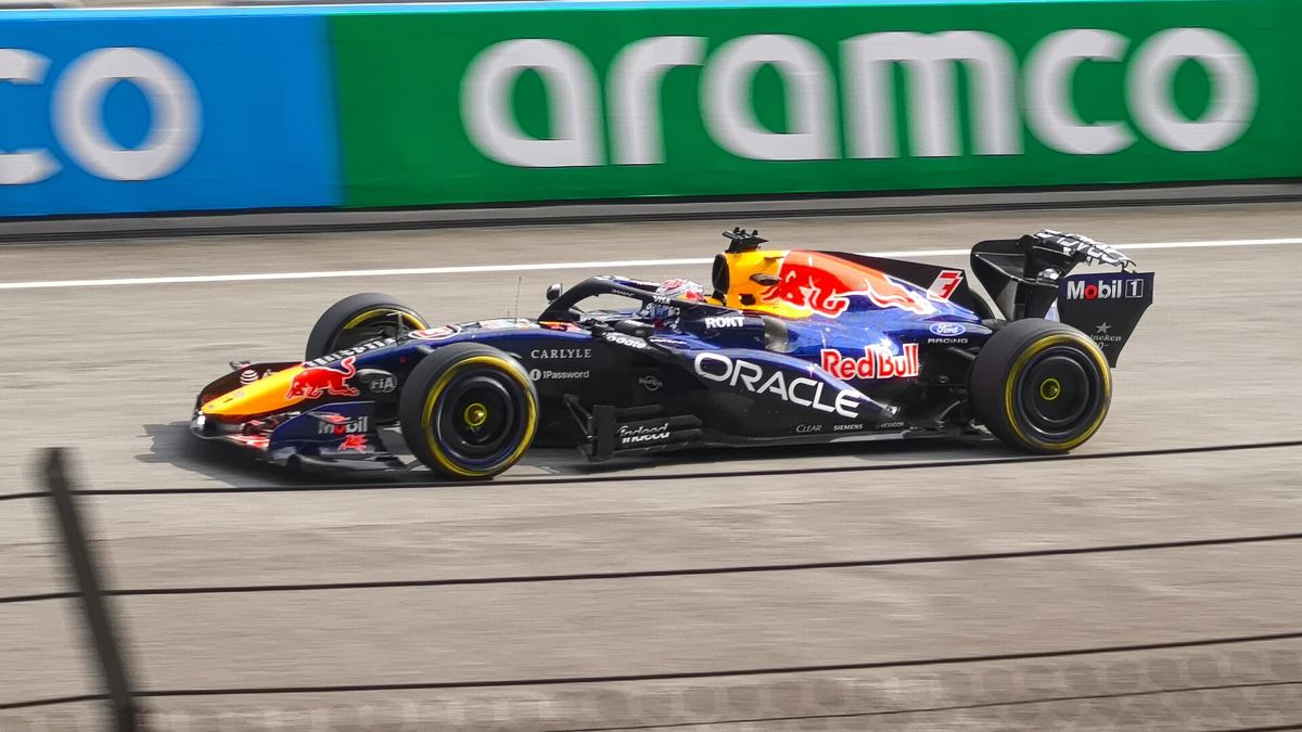 Max Verstappen in his Red Bull race suit in the Mexico City paddock.